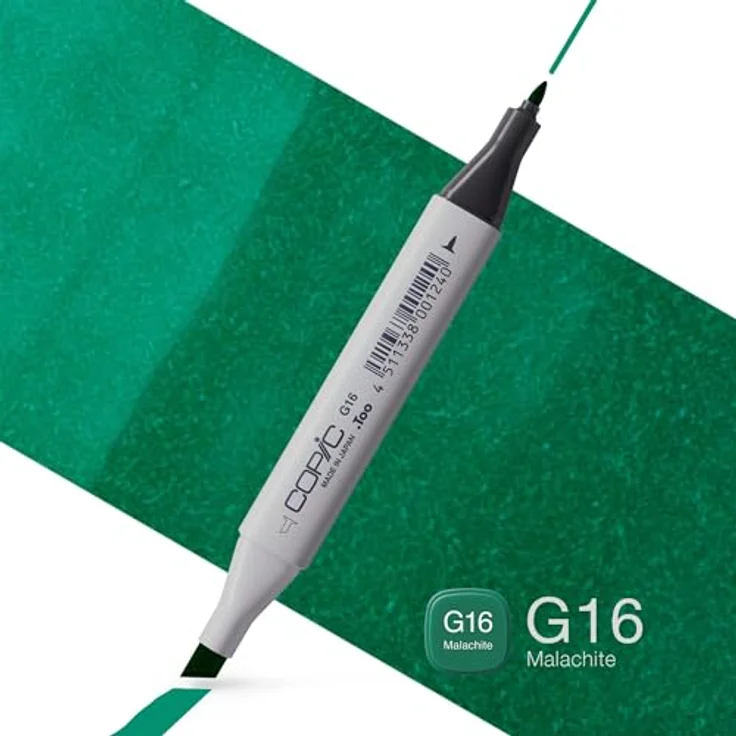 Copic Classic Marker Typ G - 16, Malachite, professioneller Layoutmarker mit dualem Spitzensystem, schnelltrocknend und wischfest – Bild 2