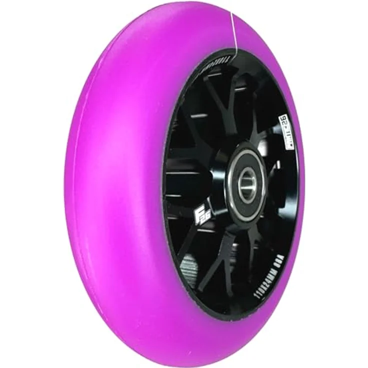 Fantic26 Stuntscooter Fantic26 Spy7 Stunt-Scooter Rolle 110mm Abec11 Schwarz /Pu Lila, Leichte Aluminiumlegierung, ABEC-11 Kugellager, 110mm Durchmesser – Bild 6