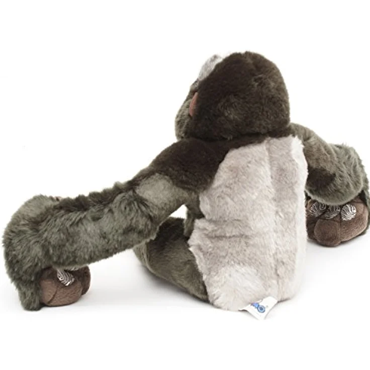 Kuscheltiere.biz Gorilla Kuscheltier AFFE Menschenaffe Hangelaffe Acrobats Plüschtier KABARA - Naturrealistisch, SEMO Acrobats Serie, waschbar, hochwertig in Grau – Bild 5