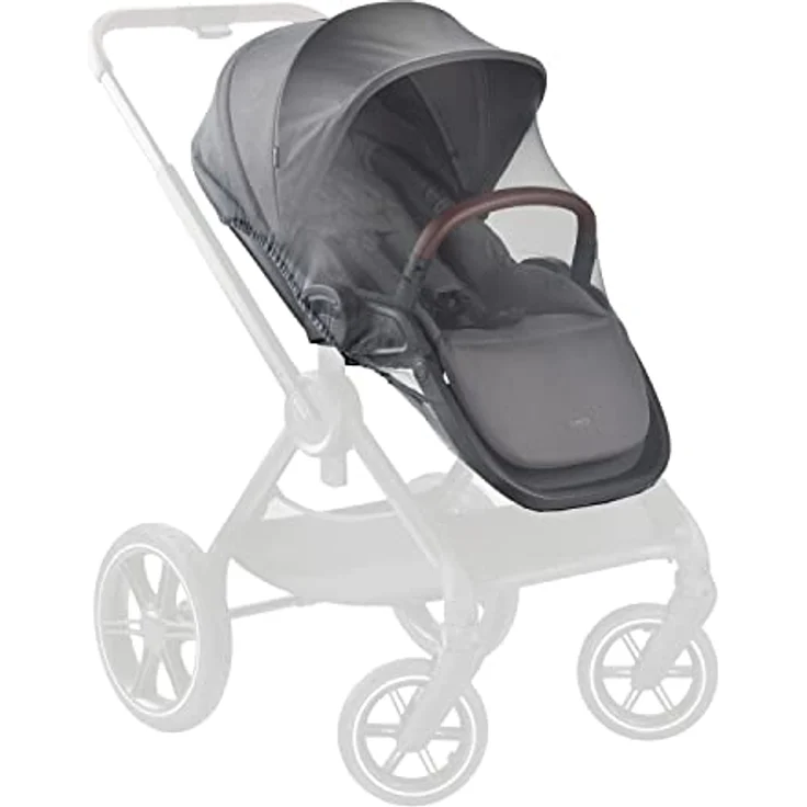 hauck Universal Insektenschutz für Kinderwagen und Buggys, Reißfester Netzstoff, Flexibler Gummizug, Waschmaschinenfest, Klein Faltbar, Moskitonetz gegen Insekten, Mücken und Wespen Grey – Bild 1