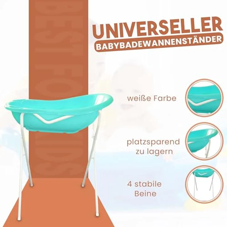 Best For Kids Universalständer für Babywannen, 84 und 100 cm ohne Babywanne – Bild 2