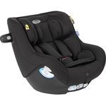 Graco Reboarder-Kindersitz SnugGo i-Size R129 inkl. Sitzverkleinerer - Midnight, 360° drehbarer Kindersitz mit i-Size R129 Sicherheitsstandard