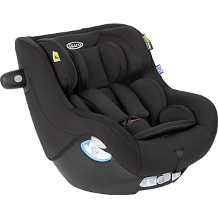 Graco Reboarder-Kindersitz SnugGo i-Size R129 inkl. Sitzverkleinerer - Midnight, 360° drehbarer Kindersitz mit i-Size R129 Sicherheitsstandard – Bild 1