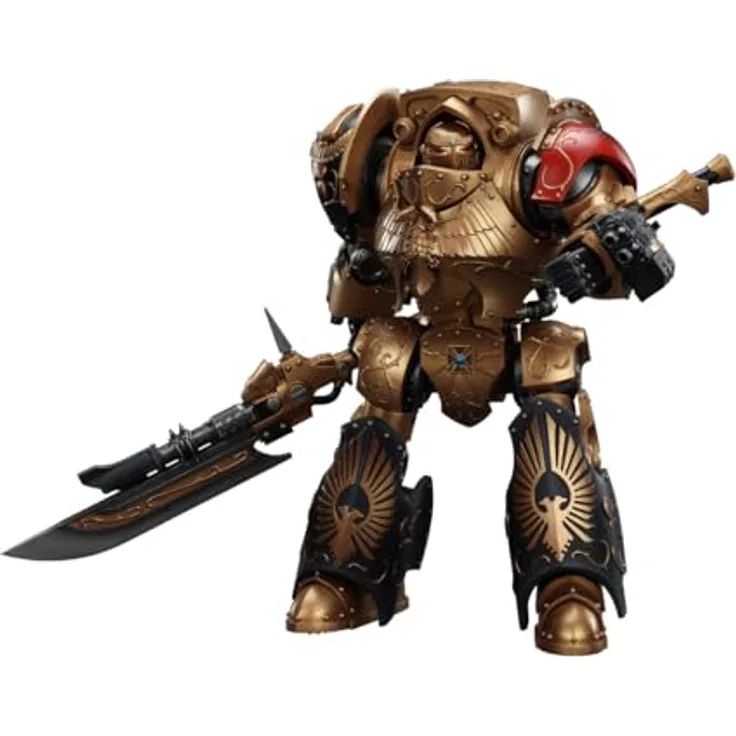 Joy Toy Warhammer The Horus Heresy Legio Custodes Contemptor-Achillus Dreadnought, 25 cm Actionfigur mit Zubehör