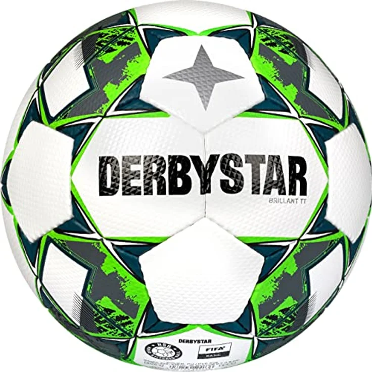 Derbystar Brillant Fußballbälle Weiss Grün Grau 5 – Bild 2