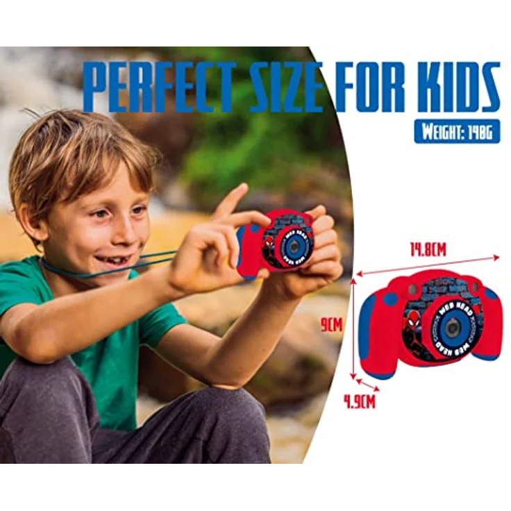 Lexibook DJ080SP Spider-Man, Kinderkamera mit 2-Zoll-LCD, 32 GB Speicher, Foto- und Videofunktion, 400 mAh Akku – Bild 8
