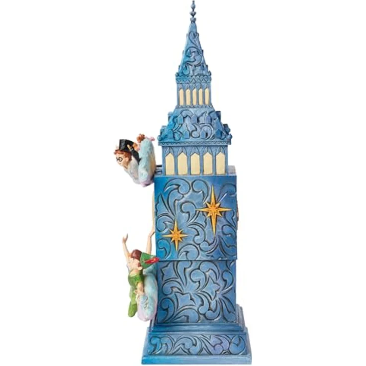 Enesco Disney Traditions Peter Pan Uhrenfigur, detailreiches Zifferblatt, Blau – Bild 4