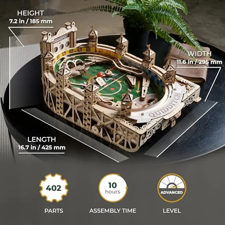 UGEARS Harry Potter Quidditch Flipper - 3D Holzpuzzle im Magic Holz Stil - Modellbausatz für Erwachsene – Bild 2