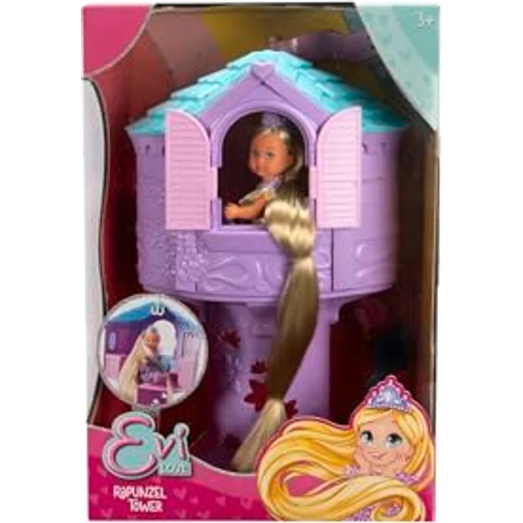 SIMBA Evi Love Babypuppe - Rapunzelturm Spielset mit langem Haar für fantasievolles Märchenspiel – Bild 5