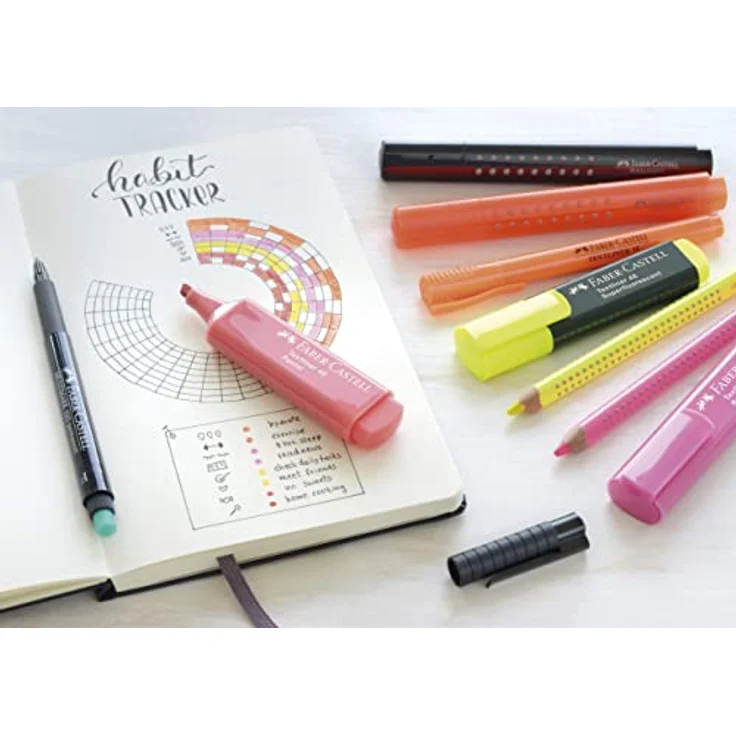 Faber-Castell Multimark Permanentmarker, wasserfest, 8 Farben im Etui, 1 mm Strichstärke – Bild 6