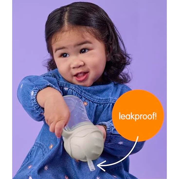 B.Box Gelato Cup Tasse mit Strohhalm, 240 ml, praktische Kindertasse in Latte für 6 Monate+ – Bild 6