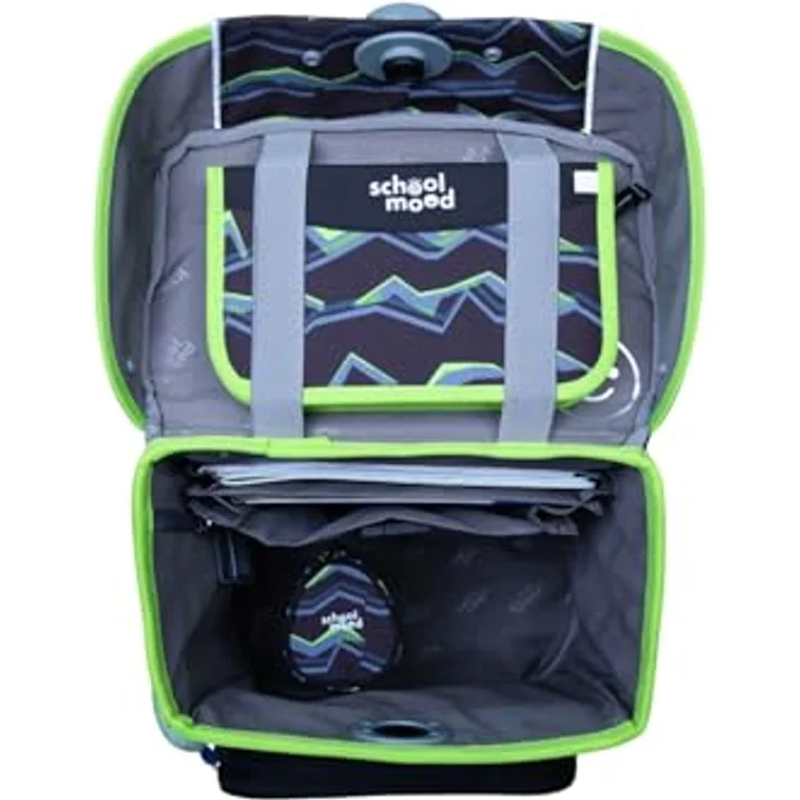 SCHOOL-MOOD® Schulrucksack Champion Maxx Pro Finn (Raubkatze), 7-tlg. Set mit höhenverstellbarem System, ergonomischem Rückenpolster und reflektierenden Flächen – Bild 7