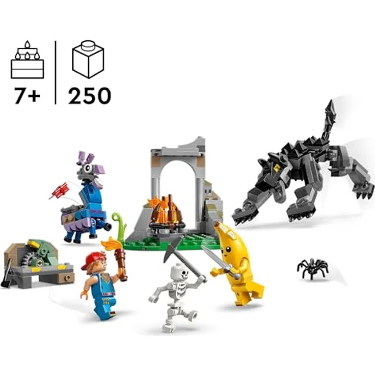 LEGO Fortnite Peely & Sparkplug’s Camp Toy 77075, inkl. Wolf & Vorratslama Figuren, Campfire und 3 Minifiguren, Geschenk für 7+ Jahre alte Jungen und Mädchen – Bild 2