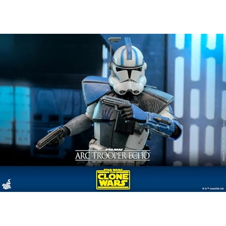 Hot Toys Star Wars: The Clone Wars 1/6 Actionfigur Arc Trooper Echo, 30 cm, mit Fensterbox und Schuber – Bild 7
