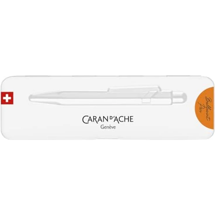 Caran d'Ache 849 Fluo Kugelschreiber, leuchtendes Orange mit Etui, langlebig und zuverlässig – Bild 2