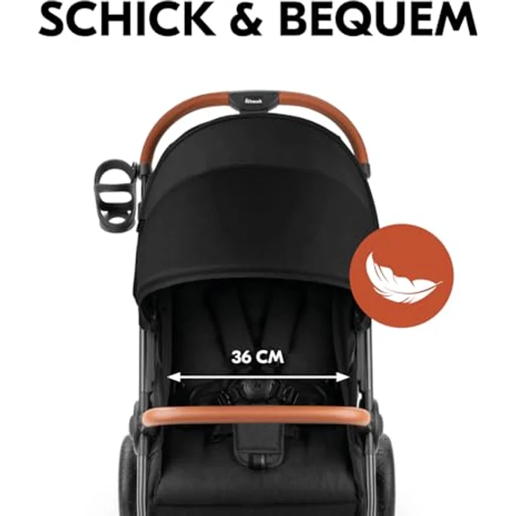 Hauck Kinder-Buggy Uptown, Black Melange, bis 22 kg belastbar – Bild 2