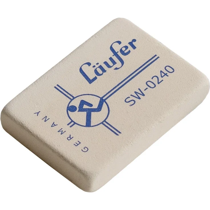 Läufer Radiergummi Läufer Naturkautschuk-Radierer SW240, weich, Malen