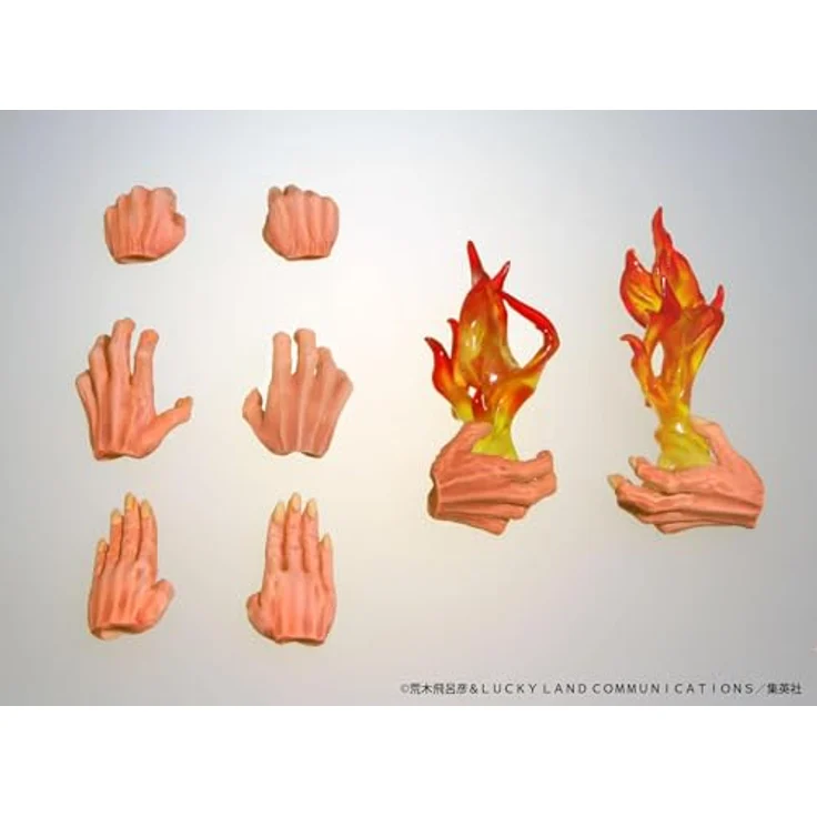 Medicos Entertainment Jojo's Bizarre Adventure Super Action Chozokado Magician's, 16 cm Sammelfigur, orange, mit austauschbaren Teilen – Bild 5
