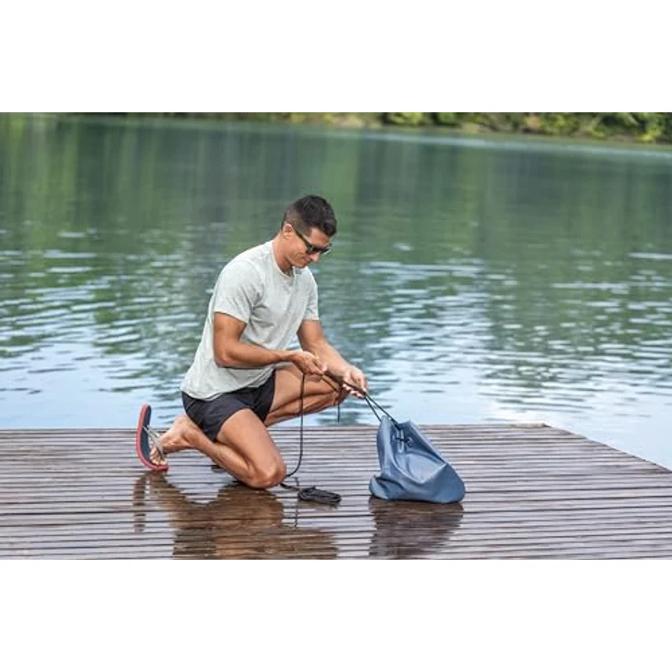 Bestway Hydro-Force 6-Personen-Badeinsel Tropical Breeze 389 x 274 cm, Stichfeste Inflata-Shield-Technologie, mit Sonnendach und Kühltasche – Bild 5