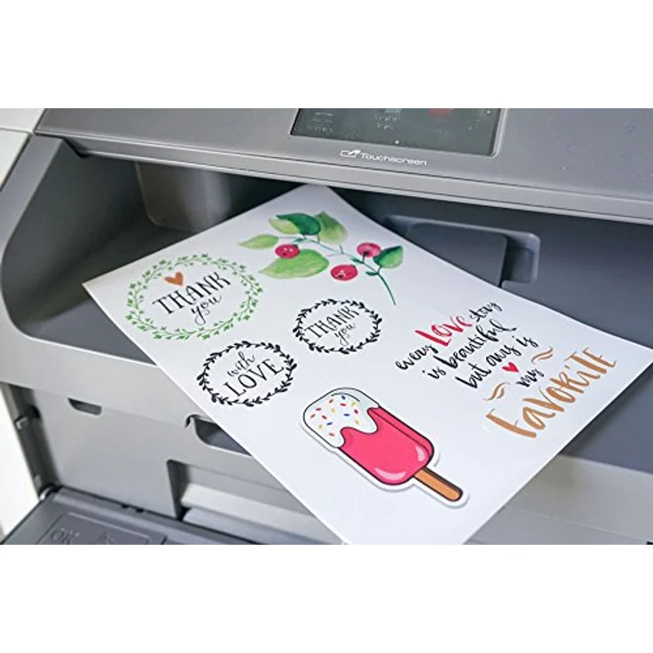 SKULLPAPER® Klebefolie transparent zum Aufkleben und selbst Gestalten - für Laserdrucker (A4-10 Blatt) – Bild 2