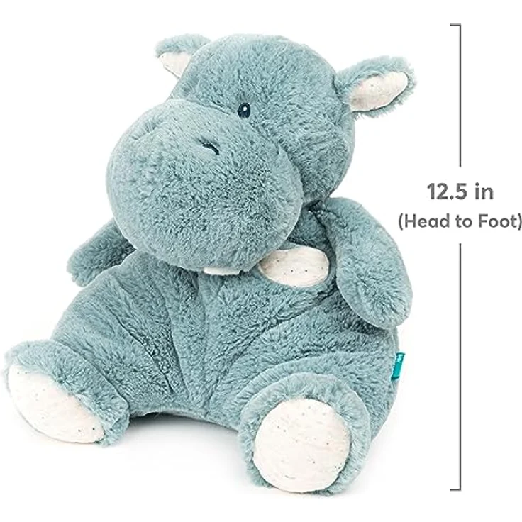 GUND Baby Oh So Snuggly Hippo Großes Plüschtier für Babys und Babys (grün-blau, 31,8 cm) - Hochwertiges gestepptes Plüschspielzeug mit sicheren gestickten Akzenten – Bild 5