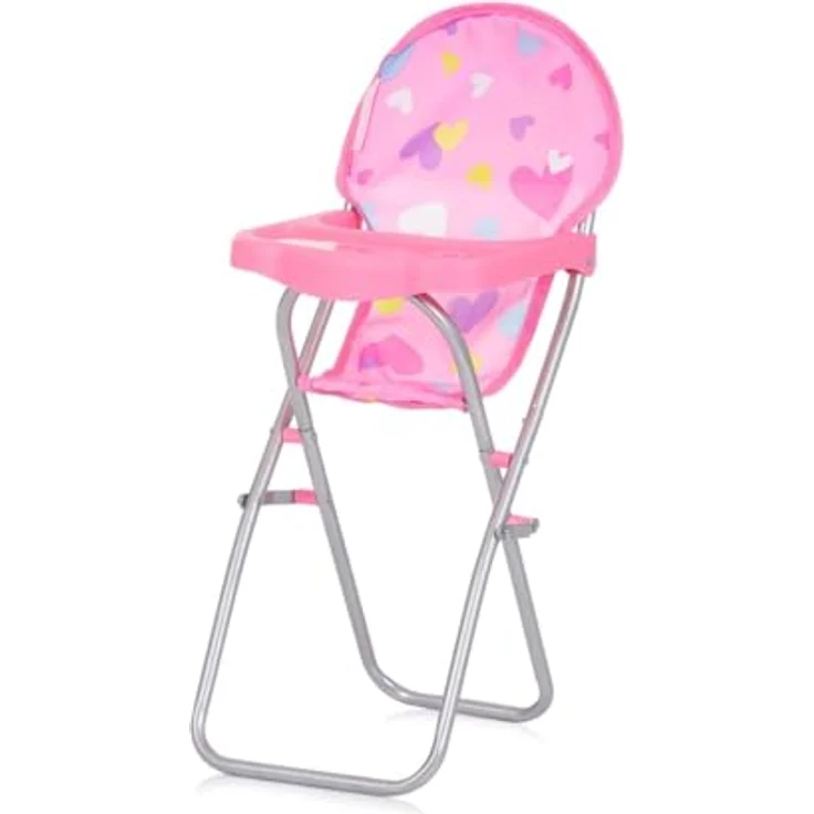 Chipolino Puppen-Zubehör-Set 3in1 Trixy Buggy Hochstuhl Tasche Laufstall faltbar, Farbe:rosa – Bild 4