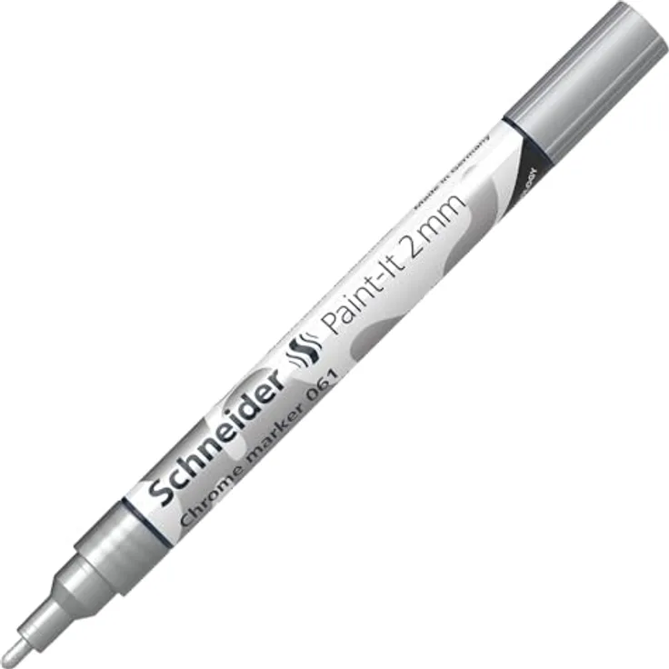 SCHNEIDER NOVUS Chrommarker 061, Filzstift mit 2 mm Strichbreite und hochpigmentierter Tinte, Spiegeleffekt