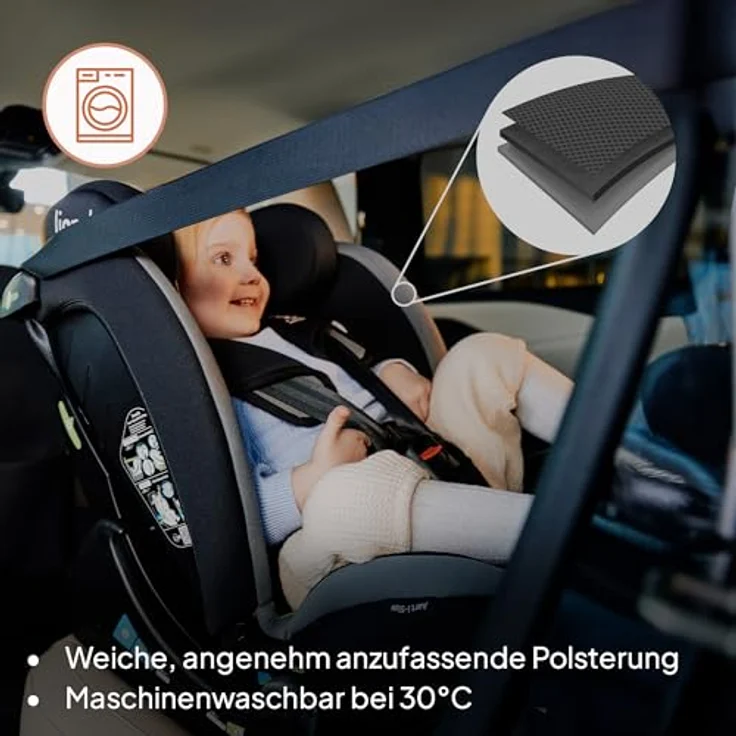 lionelo Autokindersitz AART I-SIZE, 4in1, i-Size, zusätzlicher Seitenschutz, ab Geburt bis 12 Jahre, 0,00 kg bis 50,00 kg – Bild 12