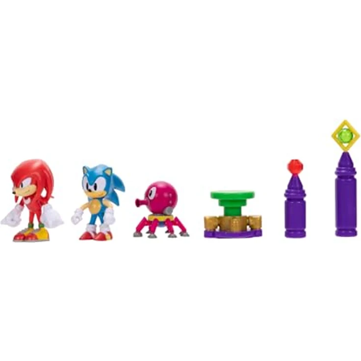 Sonic The Hedgehog Actionfigur 6,3 cm mit Gelenkpunkten und Zubehör im Oil Ocean Diorama, klassischer Oktus, von JAKKS Pacific – Bild 3
