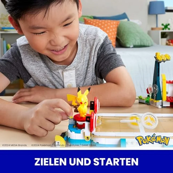 MEGA Pokémon Adventure Builder Stadio, Klemmbausteine mit integrierter Trainingsarena, Pokéball-Station und funktionierender Tür – Bild 4