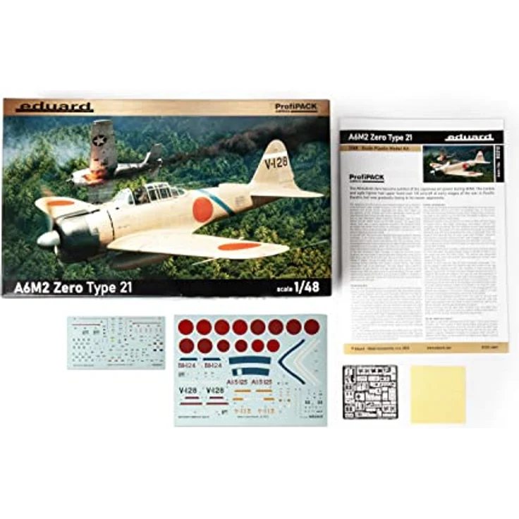 Eduard EDK82212 Profipack-A6M2 Zero Typ 21 Modellbausatz, Maßstab 1:48, geformte Farbe – Bild 2
