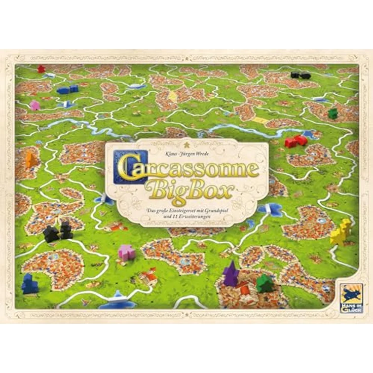 Hans im Glück Carcassonne BigBox (Auflage 2025), Familienspiel mit Grundspiel und 11 Erweiterungen, 2-6 Spieler, 7+ Jahre, 35 Minuten, Deutsch – Bild 2