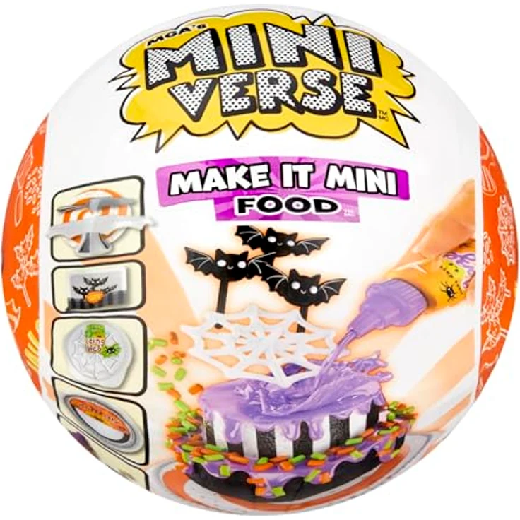 MGA ENTERTAINMENT Kreativset MGA's Miniverse - Make It Mini Diner: Halloween mit 4 Beetlejuice-Rezepten und UV-Licht-Härtung – Bild 1