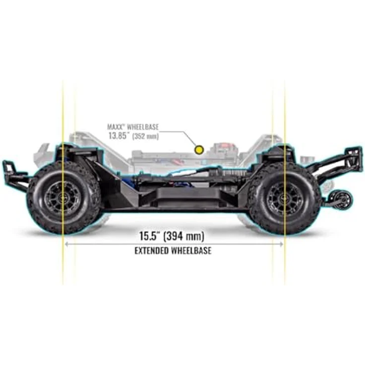 Traxxas Maxx Slash 4WD 1:7 Short Course Truck "Blau" RTR mit VXL-6S, Hochleistungs-RC-Truck bis zu 120km/h – Bild 6