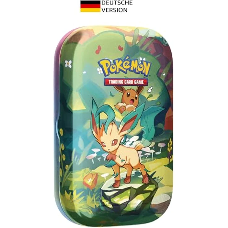 Pokémon Mini-Tin-Box Karmesin & Purpur – Prismatische Entwicklungen: Folipurba mit 2 Boosterpacks & Evoli-Münze in 1 von 8 Farben – Bild 1