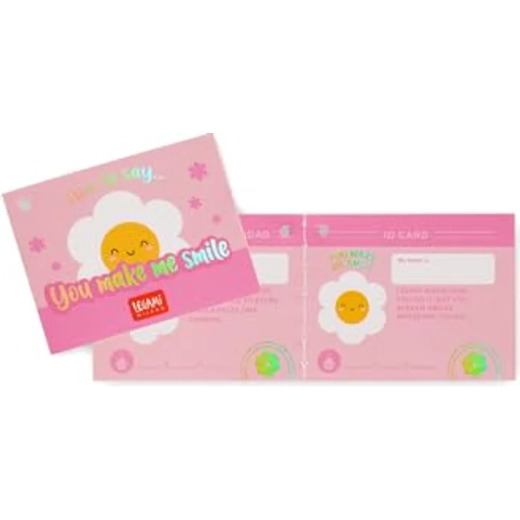 Legami Super Soft Plush Mini Daisy Plüschfigur, personalisierbare ID Karte, steht allein, 14x15x12 cm, weiß – Bild 3