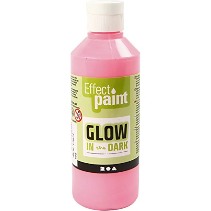 Creativ Company Neon Lack, 250 ml Flasche, leuchtet im Dunkeln, ideal für kreative Malprojekte – Bild 1