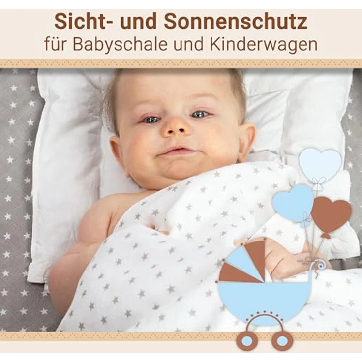 ZOLLNER 10er Set Spucktücher Sterne 5X grau 5X weiß 80x80 cm ohne Geschenkbox – Bild 7