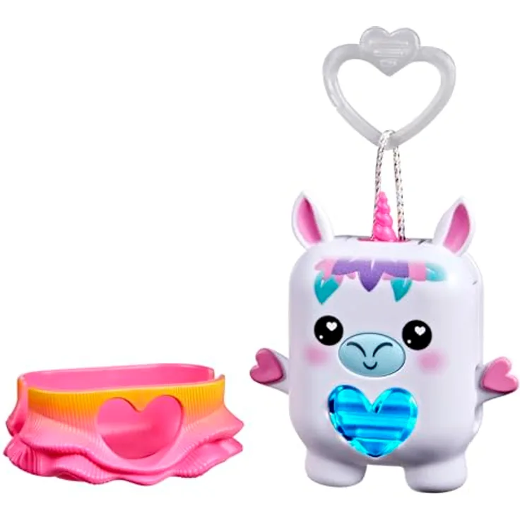 NANO-MALS Meadowmist Einhorn, elektronisches Fidget-Tierchen mit Herzanzeige und Farbwechsel, interaktive Reaktionen, 6,9 cm