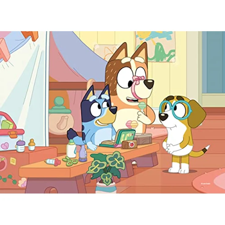 Lisciani Puzzle BLUEY - 4 doppelseitige Puzzles mit 48 Teilen, Kreativspiel mit Ausmalen, 35 x 25 cm, für Kinder ab 4 Jahren – Bild 2