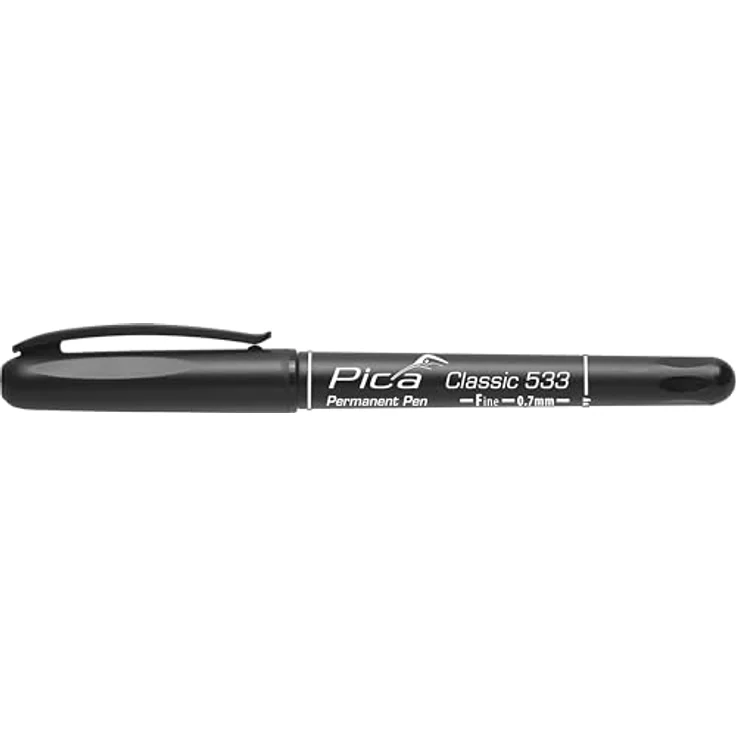 Pica Permanentmarker PICA Classic Permanent Pen, Fine, Schwarz – Bild 2
