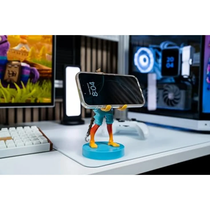 exquisite gaming Fortnite Cable Guys Lade-Halter Fishstick, skurriler Controller-Ständer für PS5, Xbox Series S/X und Smartphones, orange-blau – Bild 2