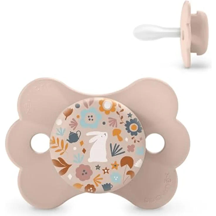 SUAVINEX Schnuller für Babys 6-18 Monate, mit physiologischem Silikon-Sauger SX Pro, flacher Sauger, rosa – Bild 1