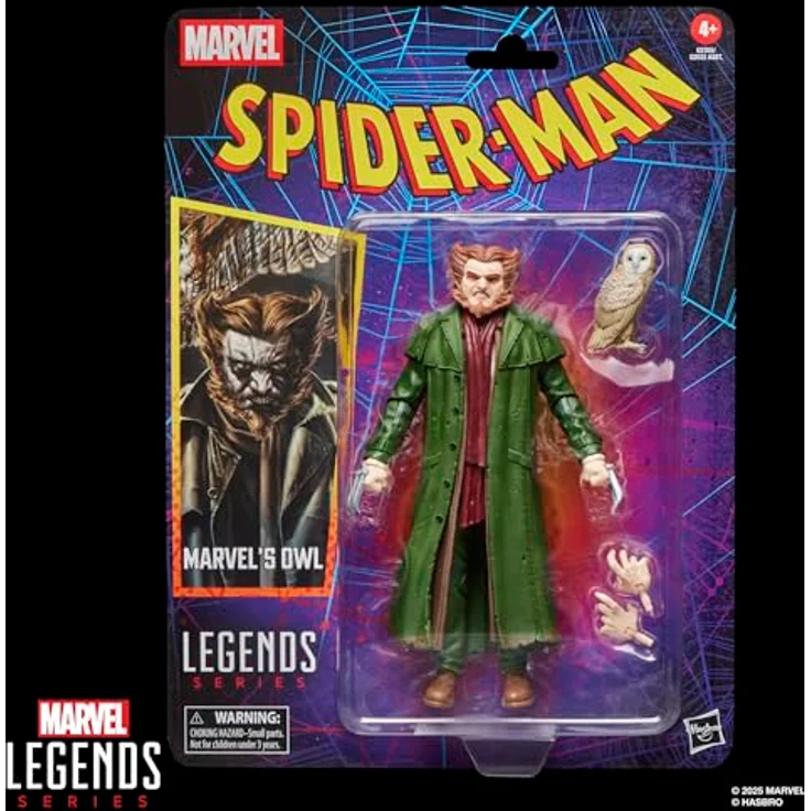 Marvel Legends Series Marvel’s Owl, 15 cm Action-Figur mit 3 Accessoires, von Spider-Man Comics inspiriert, beweglich – Bild 2