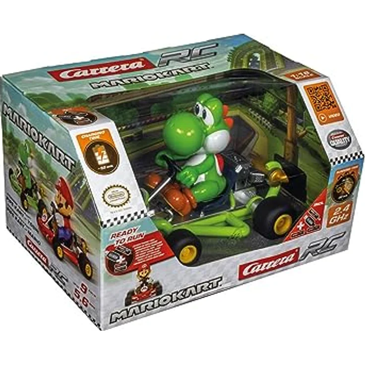 Carrera RC 370200988 Pipe Kart, Yoshi RC Einsteiger Modellauto Elektro Rennwagen – Bild 8