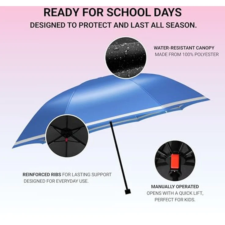 Knirps Rookie Manual Kinder Schultaschenschirm Regenschirm Taschen Kinderschirm Surf – Bild 6