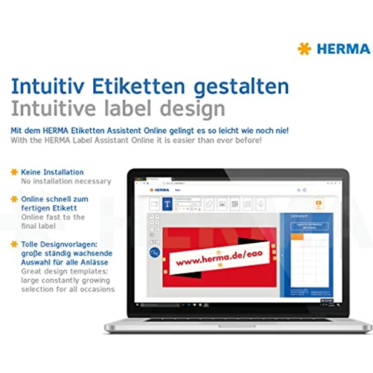 Herma 320 Adressetiketten, selbstklebend, weiß, 96,0 x 139,7 mm, 320 Stück – Bild 4