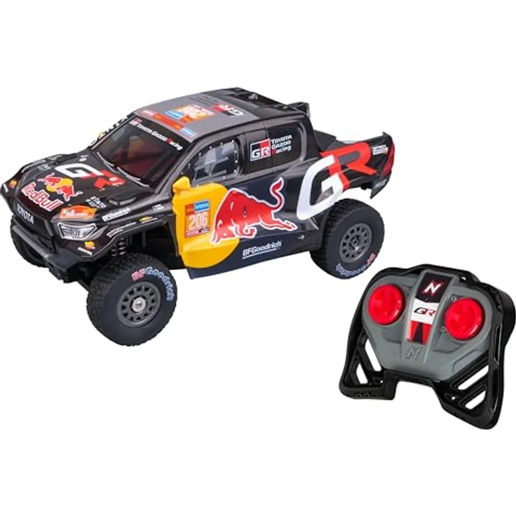 Nikko RC ProTrucks Toyota GAZOO Racing Dakar 2024 MORAES, 33 cm, Geländewagen mit splash- und dust-proof Chassis, 2.4GHz Fernsteuerung, 40m Reichweite, USB aufladbar, schwarz, für Kinder ab 6 Jahren – Bild 1