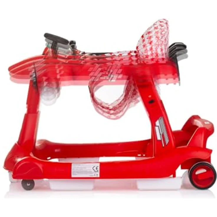 Chipolino Lauflernhilfe Airplane 3 in 1, Schiebespielzeug mit Musik, rot, höhenverstellbar, klappbar, ab 6 Monaten – Bild 4