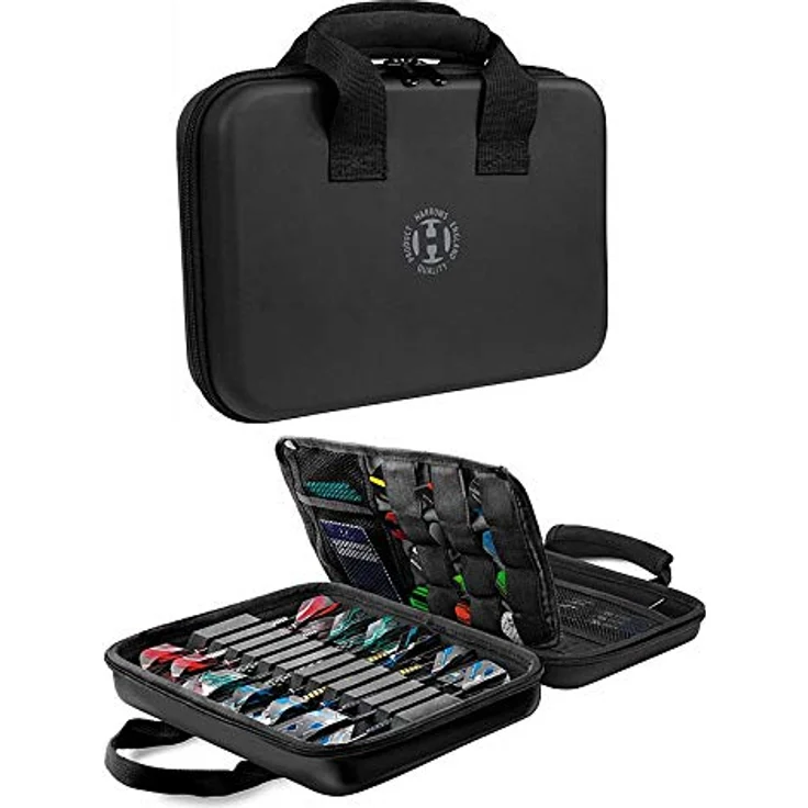 Harrows Darts Imperial Transportetui für Dartpfeile, praktisches Dart Case aus robustem Material, schwarz – Bild 2